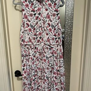 Torrid Floral Midi Dress - White and Pink
